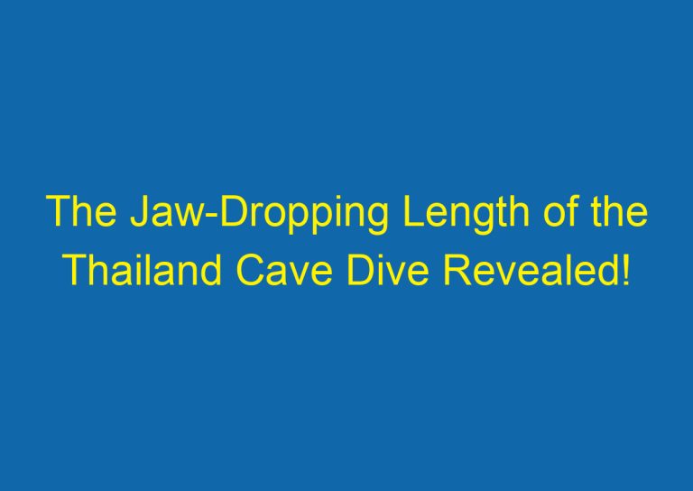The Jaw-Dropping Length of the Thailand Cave Dive Revealed!